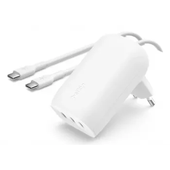 BELKIN seinulaadija - Boostcharge - USB-C 3-pordiline laadija - PPS-iga 67W - valge