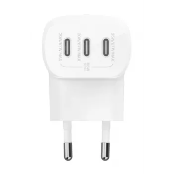 BELKIN seinulaadija - Boostcharge - USB-C 3-pordiline laadija - PPS-iga 67W - valge