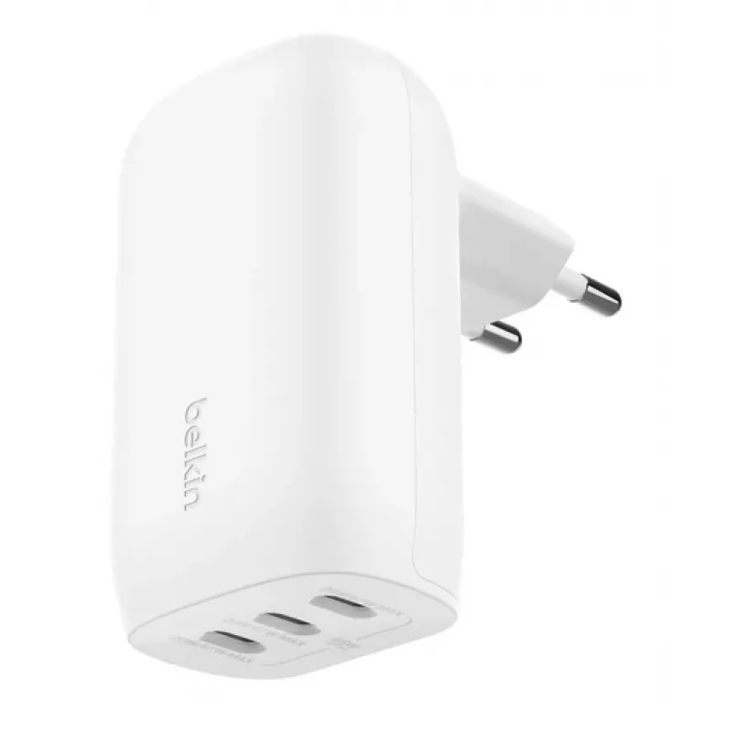 BELKIN seinulaadija - Boostcharge - USB-C 3-pordiline laadija - PPS-iga 67W - valge