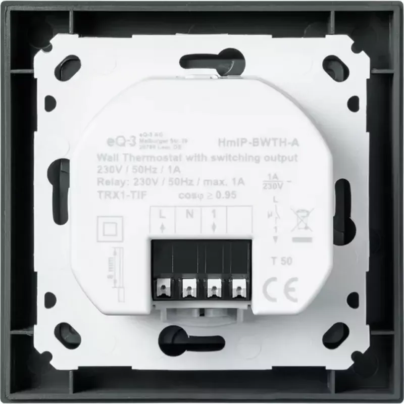 HomeMatic HmIP-BWTH-A antratsiit seina termostaat 230 V — ruumitemperatuuri regulaator, võrgutoitega