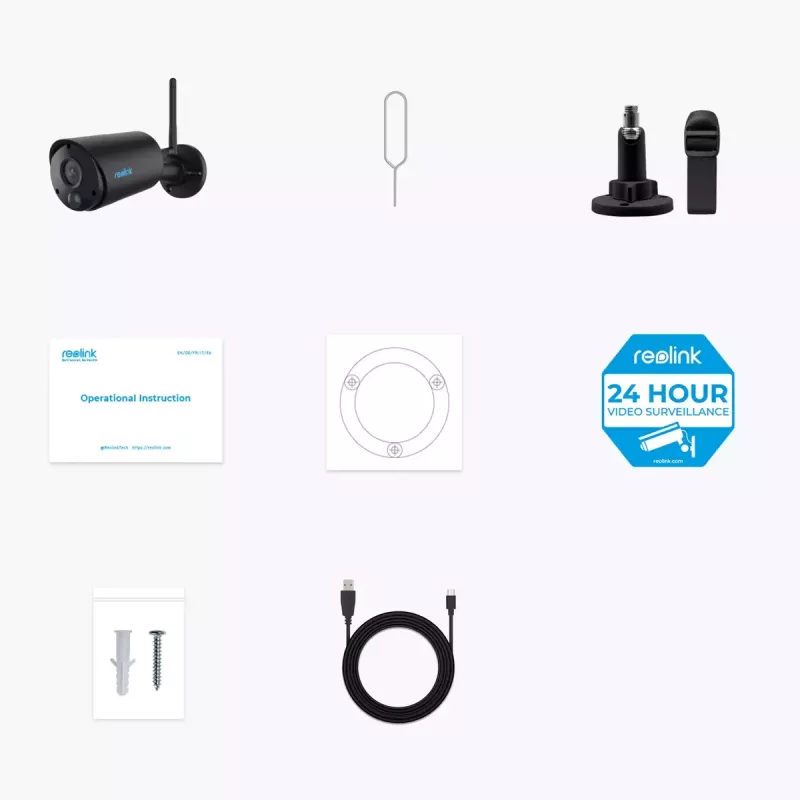 IP-turvakaamera Reolink Argus B320-B — 3 MP traadita välistingimustes kuul-tüüpi, aku/päikeseenergia, Wi‑Fi, IP65, 2304×1296, H.265, kahesuunaline heli, microSD kuni 128 GB