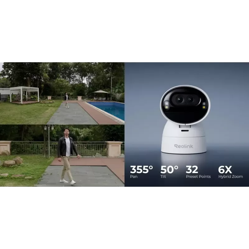 IP turvakaamera Reolink Reolink Argus Series B740X juhtmevaba sise-/välistingimustesse lae/seinale kinnitatav must/valge 1/2.7 tolli CMOS 0–355° pööramine 0–50° kallutamine 11 m tuvastus