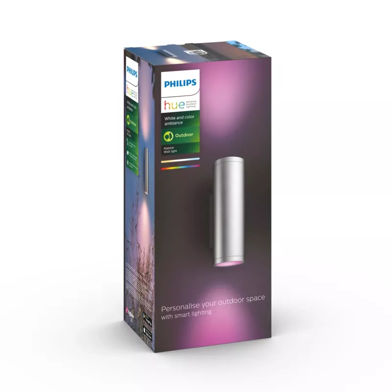 Philips Hue Valge and colour ambience Appear Outdoor seinavalgusti