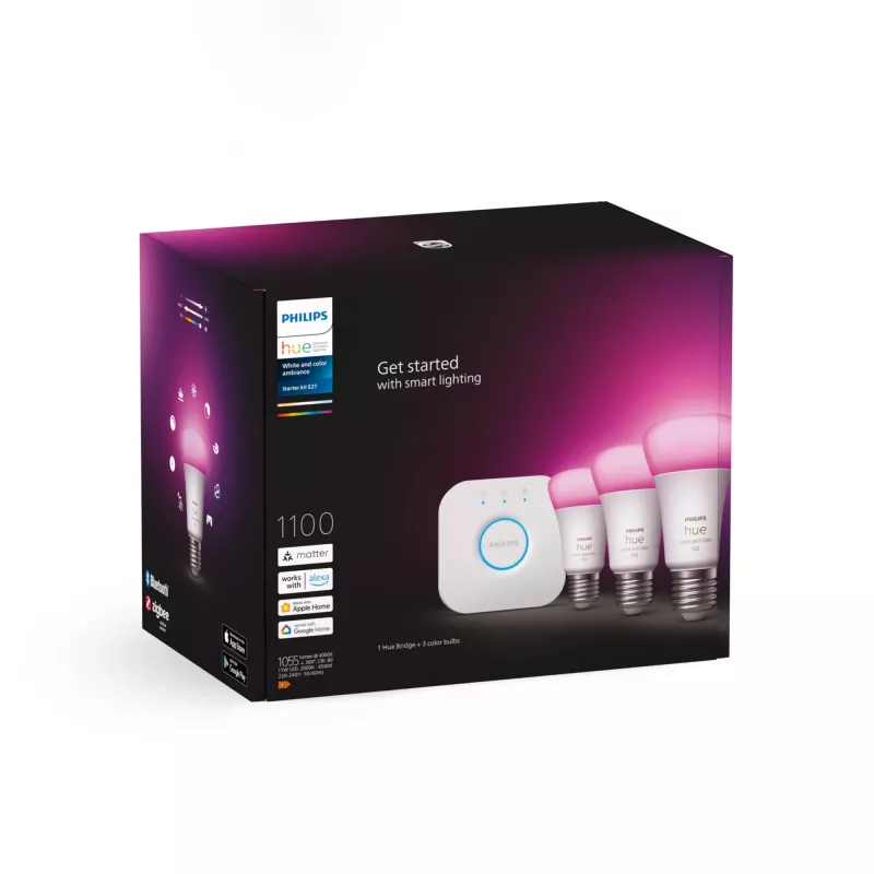 Nutivalgustuse komplekt Philips Hue Valge and colour ambience Stardikomplekt E27 Bluetooth Zigbee