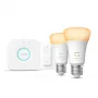 Philips Hue Valge ambiance stardikomplekt: 2 E27 nutipirni (1100) + dimmerlüliti