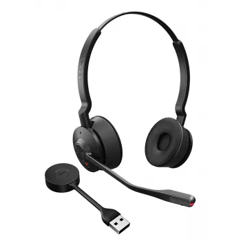 Jabra Engage 55 SE - USB-A UC Stereo, EMEA/APAC, juhtmevaba, 40 - 16000 Hz, kontor/kõnekeskus, 83 g, kõrvaklapid, must