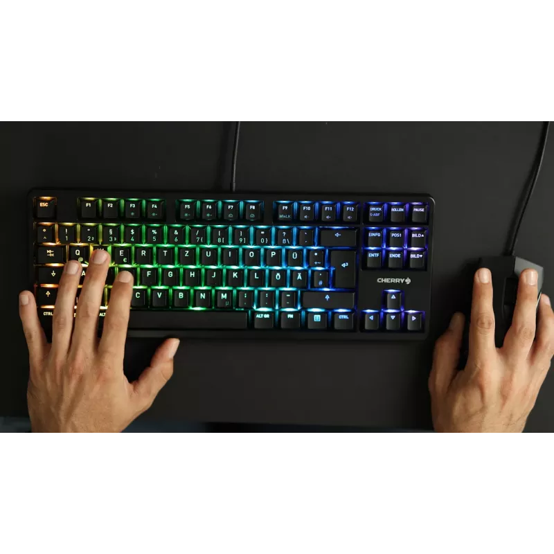 CHERRY G80-3000N RGB TKL klaviatuur Universaalne USB QWERTZ Saksa Must