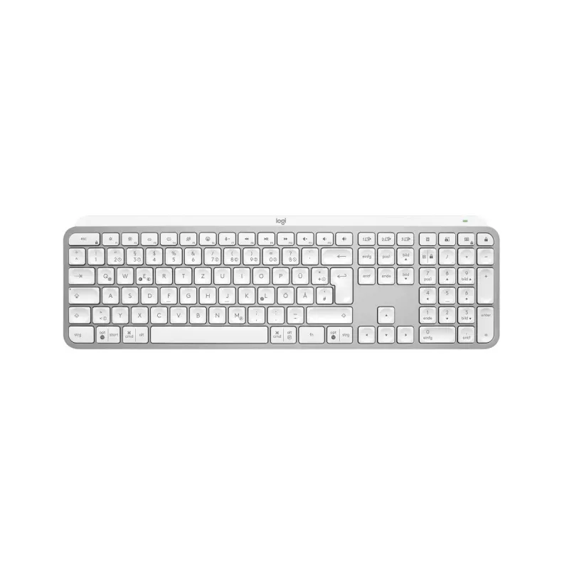 Klaviatuur Logitech MX Keys S Universal RF Wireless + Bluetooth QWERTZ saksa Alumiinium Valge