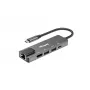 Equip USB-C 5 in1 multifunktsionaalne adapter, HDMI, Gigabit LAN, USB 3.2 GEN1, 100W USB PD
