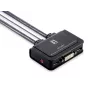 LevelOne 2-pordiline USB DVI-D Single Link kaabliga KVM-lüliti, helitugi