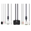 LevelOne 2-pordiline USB DVI-D Single Link kaabliga KVM-lüliti, helitugi