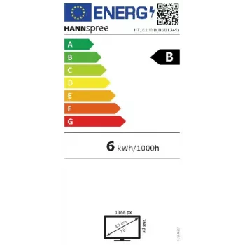 Hannspree HT161HNB arvutimonitor 39,6 cm (15,6 tolli) 1366 x 768 pikslit HD LED puuteekraan lauakasutuseks must