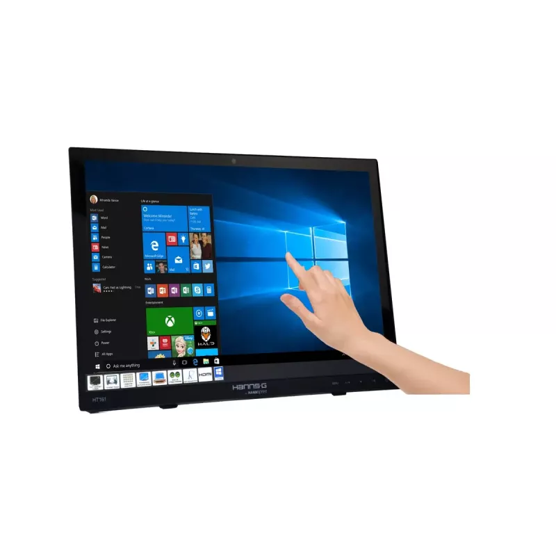 Hannspree HT161HNB arvutimonitor 39,6 cm (15,6 tolli) 1366 x 768 pikslit HD LED puuteekraan lauakasutuseks must