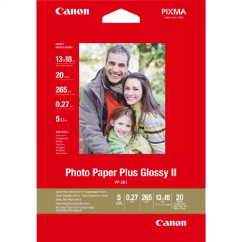 Canon PP-201 Glossy II fotopaber Plus 5x7 tolli - 20 lehte