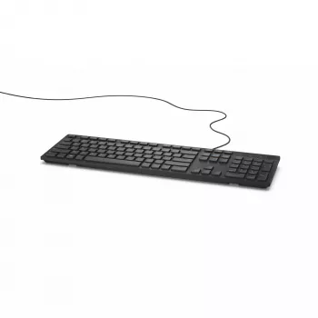 DELL juhtmega klaviatuur - KB216 - saksa (QWERTZ) - must, täissuuruses (100%), juhtmega, USB, QWERTZ, must