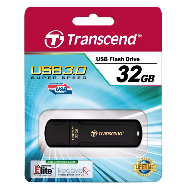 TRANSCEND Jetflash 700 - 32 GB USB-mälupulk - USB 3.0 - must