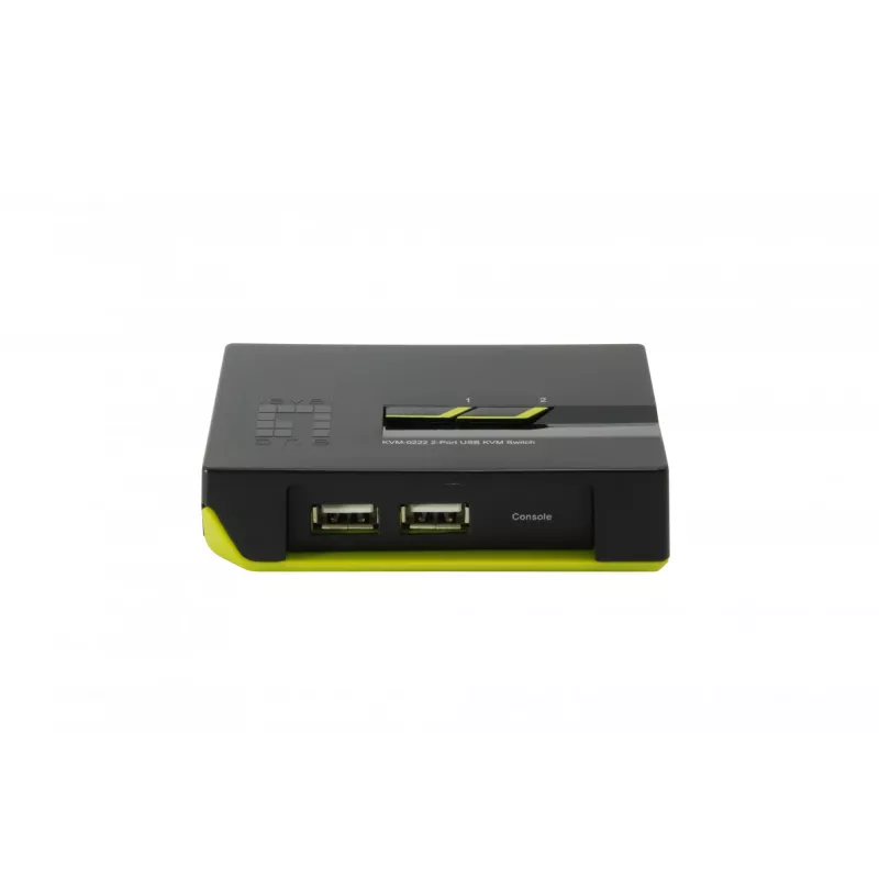 LevelOne 2-pordiline USB VGA KVM-lüliti, 2048 x 1536 pikslit, must, roheline