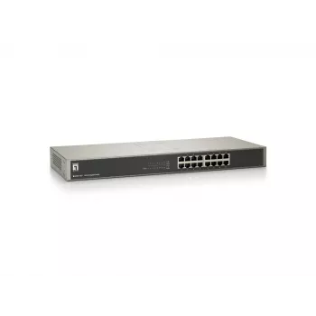 LevelOne 16-pordiline gigabit-kommutaator, haldamata, Gigabit Ethernet (10/100/1000), täisdupleks, riiulisse paigaldatav
