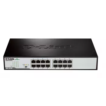 D-Link DGS-1016D/E võrgulüliti, haldamata, must, metallik