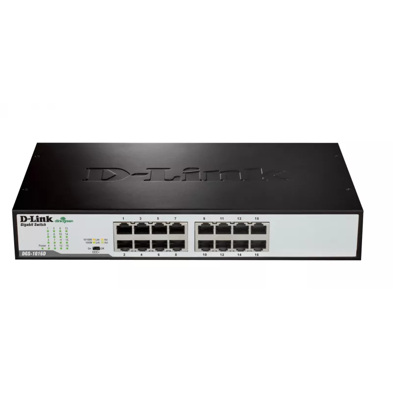 D-Link DGS-1016D/E võrgulüliti, haldamata, must, metallik