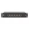 DIGITUS Paigalduspaneel CAT6 8-porti Varjestatud Must 10-tolline