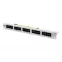 DIGITUS CAT 3 ISDN patch-paneel, varjestamata, 50 porti RJ45, 8P4C, LSA, 1U, rack-paigaldus, värvus hall RAL 7035