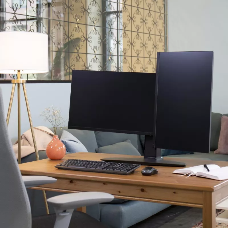 Kahe monitori tõstestatiiv Ergotron Neo Flex 62,2 cm Must