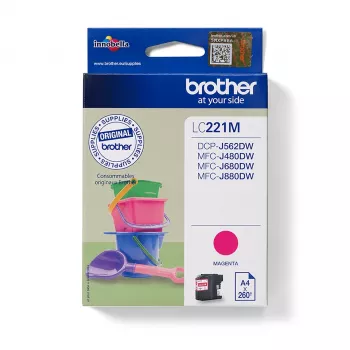 Cartridge Brother LC-221M Red Ink 260 lehekülge DCPJ562DW MFCJ480DW