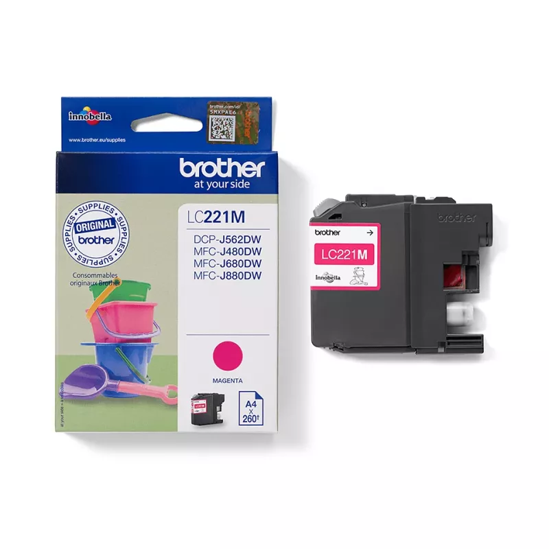 Cartridge Brother LC-221M Red Ink 260 lehekülge DCPJ562DW MFCJ480DW