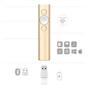 LOGITECH Spotlight esitluspult – kuldne