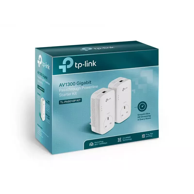 TP-Link TL-PA8010P KIT võrguseadmed 1300 Mbit/s Ethernet LAN valge 2 tk
