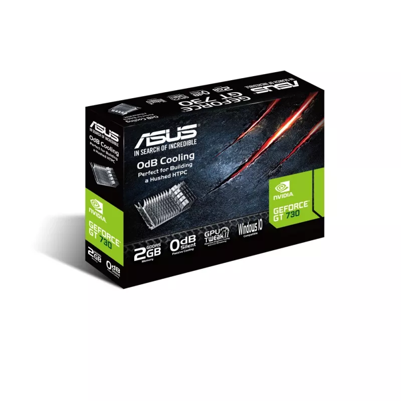 Videokaart ASUS GeForce GT 730, 2 GB GDDR5, 64-bit, PCIe 2.0, passiivjahutus