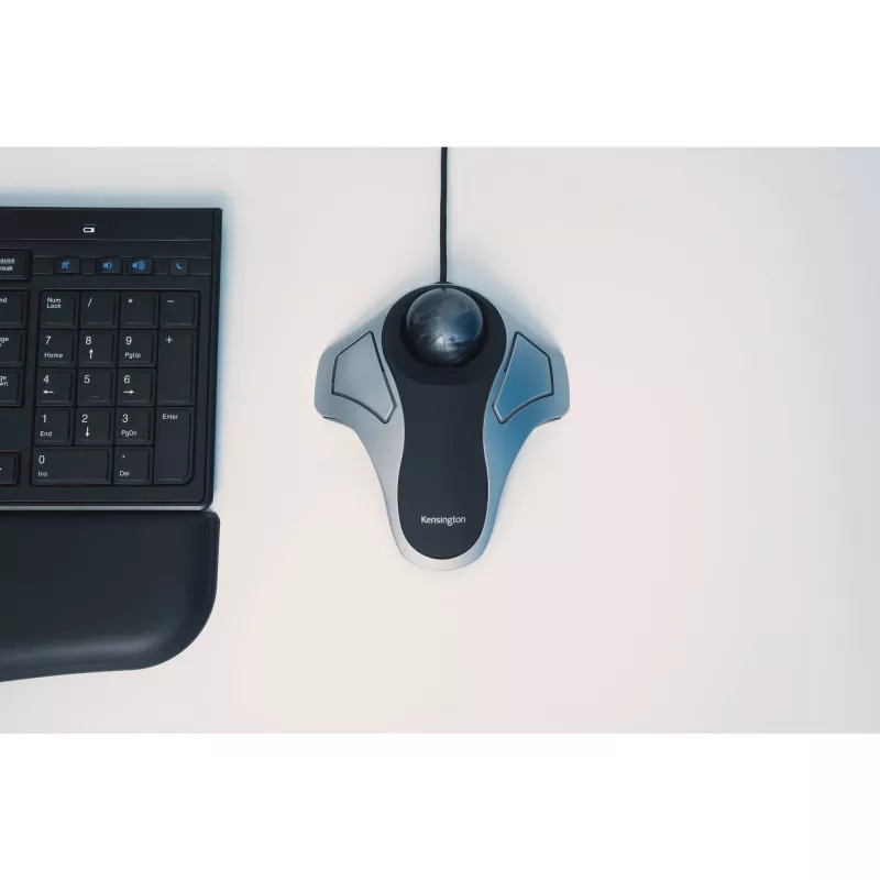 Kensington Orbit Optical Trackball, mõlemakäeline, optiline, USB Type-A, hõbedane