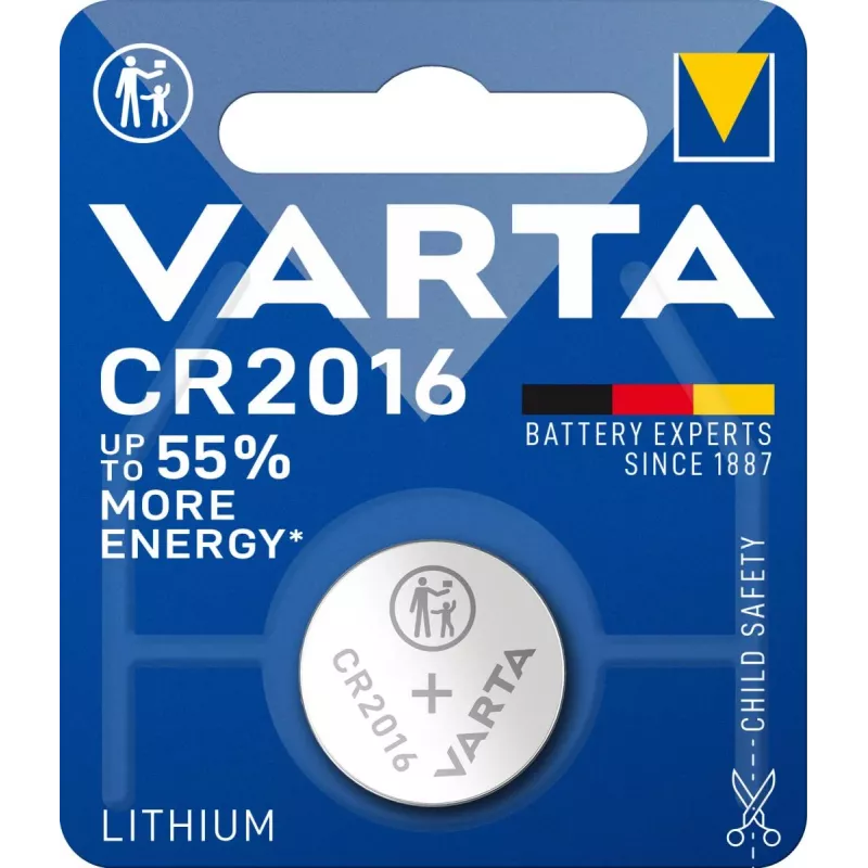 Ühekordselt kasutatav patarei Varta CR2016 V 1-BL (6016)