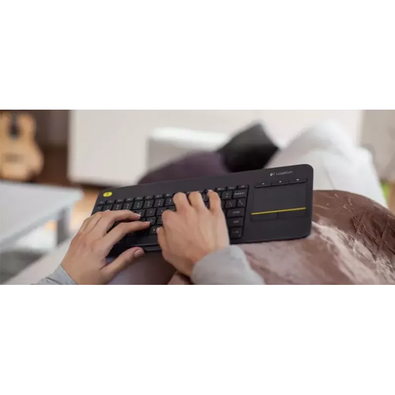 LOGITECH Wireless Touch Keyboard K400 Plus - Must - Qwerty Hollandi