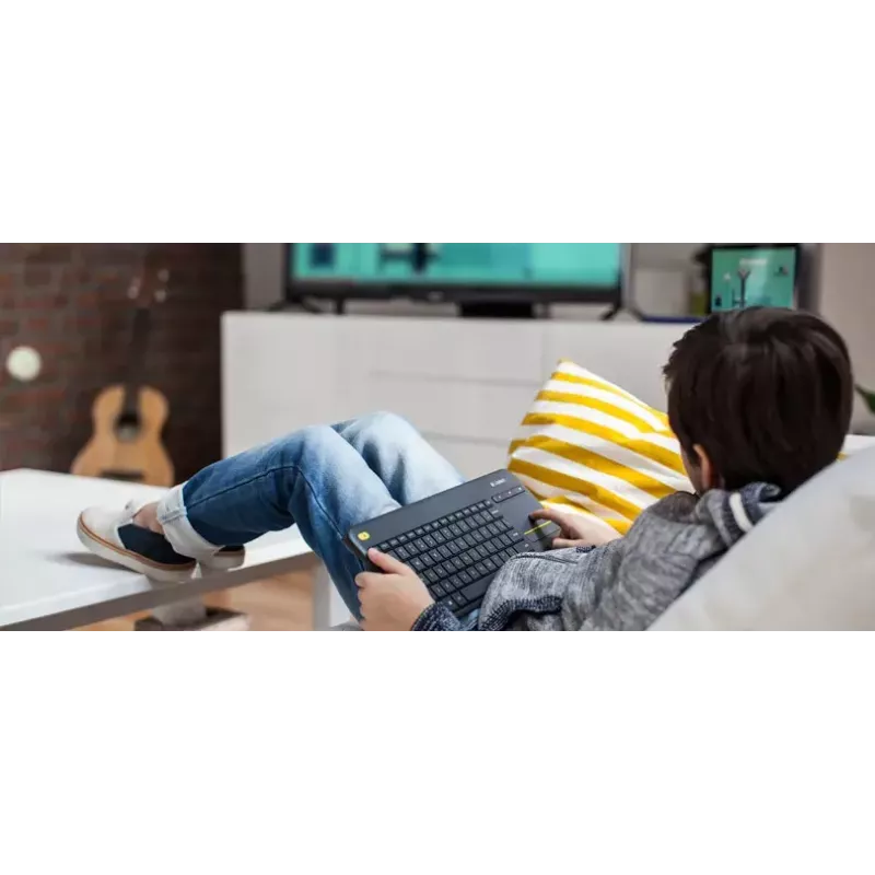 LOGITECH Wireless Touch Keyboard K400 Plus - Must - Qwerty Hollandi