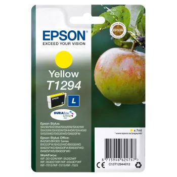 Epson Apple üksikpakendis kollane T1294 DURABrite Ultra tint, kollane, pigmendipõhine tint, 7 ml, 1 tk, 616 lehekülge