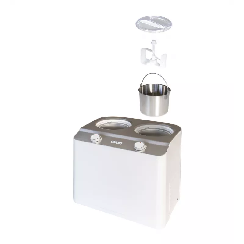Unold Doppio kompressoriga jäätisemasin 2,4 L 250 W satiinplekist, valge