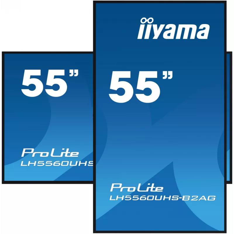 iiyama LH5560UHS-B2AG Signage-ekraan digitaalne tahvel 138.7 cm (54.6 tolli) LED Wi-Fi 500 cd/m² 4K Ultra HD Must sisseehitatud protsessor Android 11 24/7