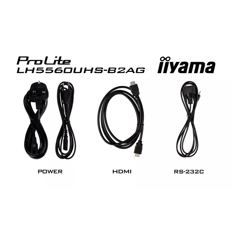 iiyama LH5560UHS-B2AG Signage-ekraan digitaalne tahvel 138.7 cm (54.6 tolli) LED Wi-Fi 500 cd/m² 4K Ultra HD Must sisseehitatud protsessor Android 11 24/7