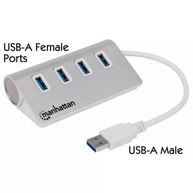 USB-jaotur Manhattan USB-A 4-pordiline jaotur