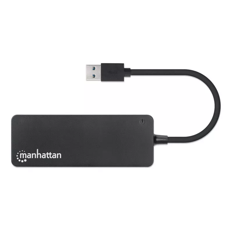 Manhattan USB-A 4-pordiline jaotur, 4x USB-A porti, 5 Gbps (USB 3.2 Gen1 ehk USB 3.0), USB-toitega (välist toiteallikat pole vaja), samaväärne mudelitega ST4300PBU3 ja ST4300MINU3B