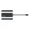 Manhattan USB-A 4-pordiline jaotur, 4x USB-A porti, 5 Gbps (USB 3.2 Gen1 ehk USB 3.0), USB-toitega (välist toiteallikat pole vaja), samaväärne mudelitega ST4300PBU3 ja ST4300MINU3B