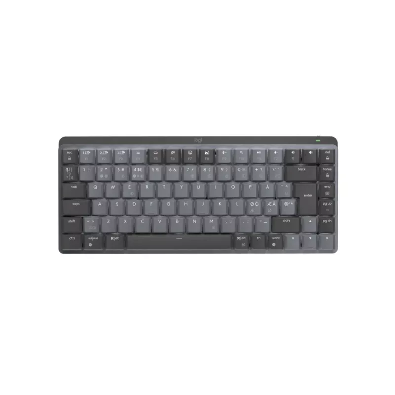 LOGITECH Mx Mechanical Mini Minimalist juhtmevaba valgustatud klaviatuur - Graphite Tactile Quiet Qwerty Dansk/ Norsk/ Svenska/ Suomalainen