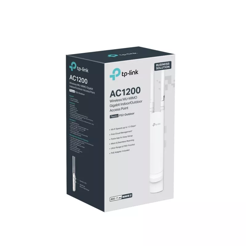 TP-Link Festa F52-Outdoor 1200 Mbit/s valge toide Etherneti kaudu (PoE)