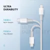 Ugreen 10493 lightning kaabel 1 m Valge