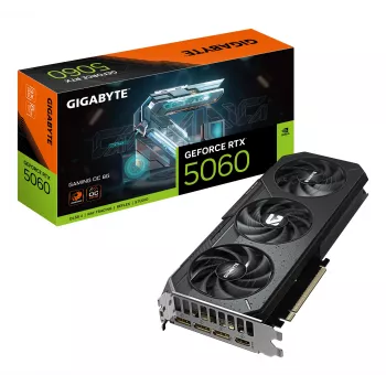 GIGABYTE GeForce RTX 5060 GAMING OC 8G graafikakaart - 8GB GDDR7, 128bit, PCI-E 5.0, 2595 MHz tuumsagedus, 3 x DisplayPort, 1 x HDMI, GV-N5060GAMING OC-8GD
