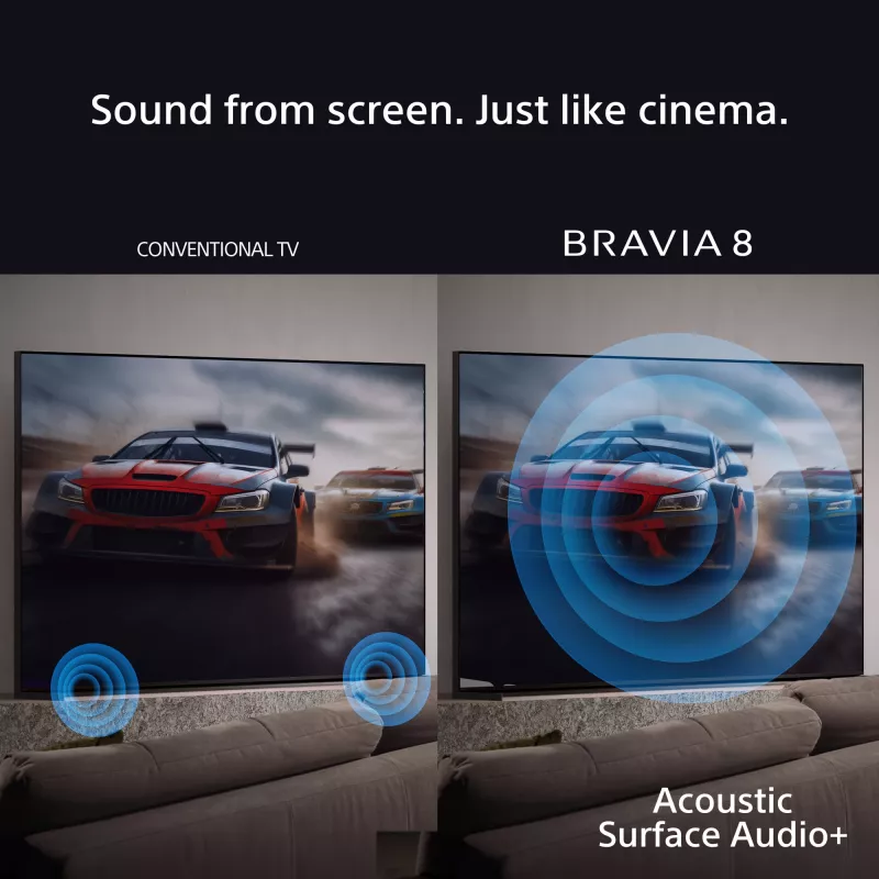Sony BRAVIA 8 seeria 55-tolline OLED 4K HDR-ekraan koos Google TV-ga, sealhulgas 3-aastane PrimeSupport