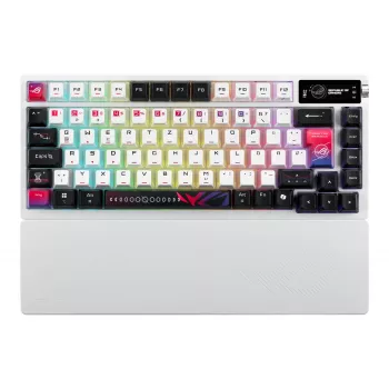 ASUS ROG Azoth X klaviatuur Gaming USB + RF juhtmevaba + Bluetooth QWERTZ Valge