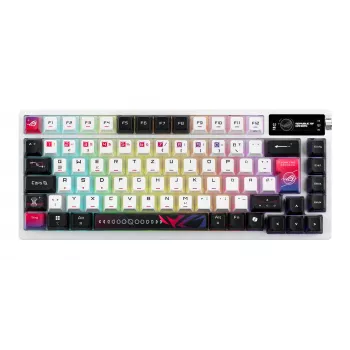 ASUS ROG Azoth X klaviatuur Gaming USB + RF juhtmevaba + Bluetooth QWERTZ Valge